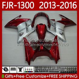 OEM Bodys For YAMAHA FJR 1300 A CC FJR1300A FJR1300 Metal red 13 14 15 16 Moto Bodywork 112No.37 FJR-1300 2013 2014 2015 2016 FJR-1300A 2001-2016 Years Fairing Kit