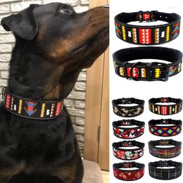 Dog Collars & Leashes Adjustable Pet Collar 10 Colours Reflective Puppy Big With Buckle For Small Medium Large Dogs Pitbull Leash ChainDog