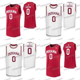 CeoThr 0 Romeo Langford Hoosiers Crimson College Basketball Jersey Romeo Langford White Red Basketball Jerseys