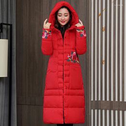 Women's Down & Parkas Women Long Paraks Winter Jackets Casual Warm Loose 2022 Hooded Padded Cotton Snow Wear Coat Luci22