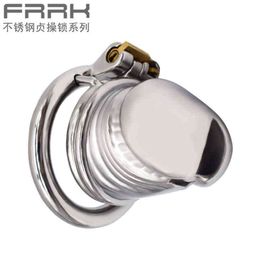 NXY Chastity Device Frrk New Penis Head Lock Stainless Steel Alternative Men's Products 0416