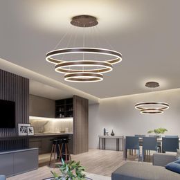 Pendant Lamps Circular Double Sided Led Lamp Living Room Dining Bedroom Study Chandelier Business & Office LightingPendant