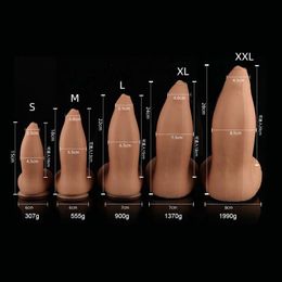 Realistic Huge Thick Anal Dildo Female Masturbator Liquid Silicone Expander Butt Plug For Women Beads Dilator sexy Toys Shop