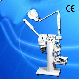 Multi-functional beauty equipment High Frequency ultrasonic vibrating Magnifying wood Lamp w electric rotary cleaning brush for facial treatment tool