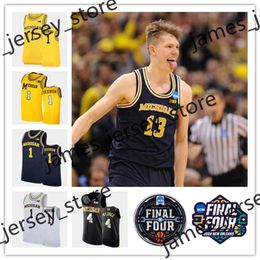 Mit88 College Custom Michigan Wolverines Stitched Basketball Jersey Charles Matthews Jor dan Poole Isaiah Livers Mike Smith Franz Wagner Hunter