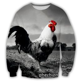 Men's Hoodies & Sweatshirts Phechion Men/Women Animal Chicken 3D Print Casual Sweatshirt Men Fashion Streetwear Loose Sporting D118