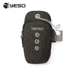 YESO Sports Armbands Cover for Running Arm bags Climbing Gym Jogging with Earphone Hole for Phone iPhone XS MaxX87plus6s5 210302