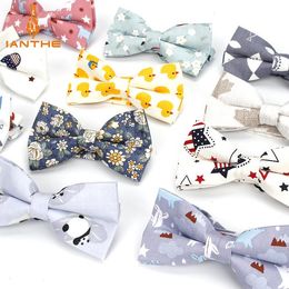 Mens Adjustable Formal 100 Cotton Vintage Animal Print Bow Tie Butterfly Bowtie Tuxedo Bows Groom Prom Party Accessories