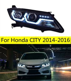 Car Headlight LED Accesories For Honda CITY 2014-20 16 LED Head Lamp DRL Daytime Running Light Headlights Assembly