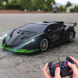 1 18 4 Channels RC Car With Led Light 2.4G R Remote Control Sports Car Highspeed Drift Car Boys Toys For Children 30M 220524