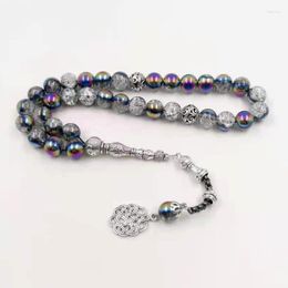 Beaded Strands Crystal Tasbih 2022 Style Misbaha 33 Beads Bracelet Muslim Eid Adha Gift Accessories On Hand Islamic Turkish Fashion Jewelry