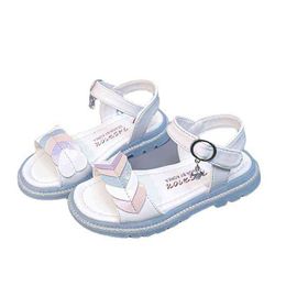 Girls Sandals Princess Shoes Fashion Sandals Children's Soft Bottom Non-slip Beach Shoes Fashion Sandal Summer Baby Girl Shoes G220418