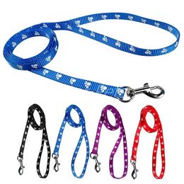 120cm Long High Quality Nylon Pet Dog Cats Leash Lead for Daily Walking Training 4 Colours Swivel Hook Pet Dog Leashes DHL C0627X16