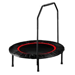 exercise trampoline UK - Foldable Mini Trampoline Fitness Rebounder with Foam Handle Jumping Exercise Trampoline for Kids Adults Indoor House Play234S