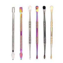 tobacco UK - New 6 Styles Glass Dabber Tools Color Smoking Dab Cap For Wax Oil Tobacco Quartz Banger Nails Glass Water Bongs