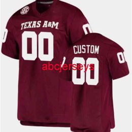 Mit Stitched Custom Texas A&M Aggies Jersey Add any name number 2 Styles Men Women Youth Football Jersey XS-6XL