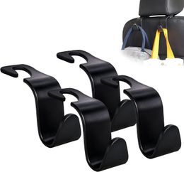 Car Seat Headrest Hook Hanger Storage Organiser Universal for Handbag Purse Coat fit Universal Vehicle Cars Black S Type