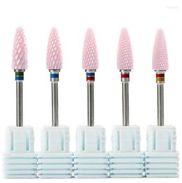 Nail Art Equipment Ceramic Pink Polishing Head Removal Tool Pedicure Electric High Hardness Rotary Drill Prud22