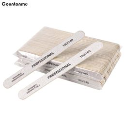 240 grit nail file Canada - 50Pcs 100Pcs Wooden Nail File Strong Thick Stick 100 180 Wood Buffers File 180 240 Grit Emery Board Manicure Acrylic Nail Supply 220704