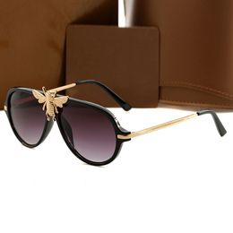 Designer Sunglasses Summer Beach Sun Glasses Bees Adorn Glasses Mens Women 3 Color Good Quality