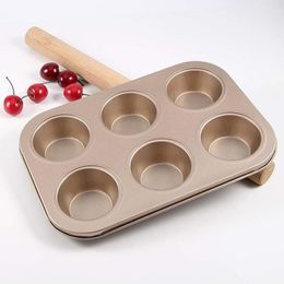 Baking Moulds Cups DIY Cupcake Tray Tools Non-stick Steel Mould Egg Tart Dish Muffin Cake Mould Round BiscuitBaking