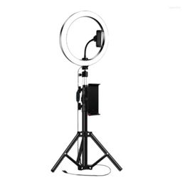 10Inch Ring Light With Tripod Stand For IPad Pography Studio Video LED Lamp 5600K USB Plug Makeup Tripods Loga22