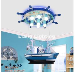 Pendant Lamps Art Decora Children Boat Lamp Modern Rubber Design Lights Fixture Kids Bed Room Lighting