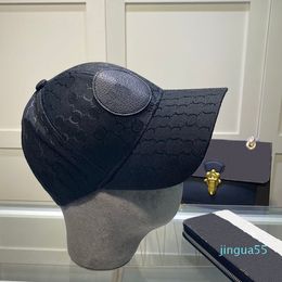 Letter Printed Fashion Basketball Caps Men Women Jacquard Caps with Leather Circle Mark Outdoor Running Cap