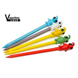 Glass Vaporizer Smoking Accessories Dabber Tools Oil Wax Dab Tool 160mm Length 7mm Dia Colourful Thick Pyrex Glass Water Pipe 2006
