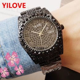 High Quality Top Model Men Automatic Full Function Watch Dress Stainless Steel Sapphire Waterproof Clock Sky Diamond Dial Ring Classic Wristwatch