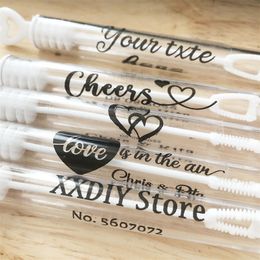 100 piece Personalised Wedding Bubble Wand Stickers Clear Labels Customise not bottles 220613