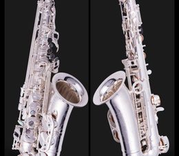 musical chinese instruments Australia - Top saxophone Eb sax alto Silver plated saxophone alto Brass Body Chinese Pads with case musical instruments professional Gift
