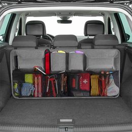 Car Organizer Rear Seat Back Storage Bag Automobile Trunk Cargo Mesh Ornaments Sundries Gadget Interior AccessoriesCar