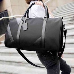 Double Women Men Solid Colour Handbag Travel Storage Bag Fitness Luggage Duffle Pouch Christmas Gifts 220630