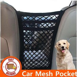 Car Organizer Layer Seat Back Hanging Bag Mesh Pocket Collector Storage Box Interior Accessories Black Stowing TidyingCar