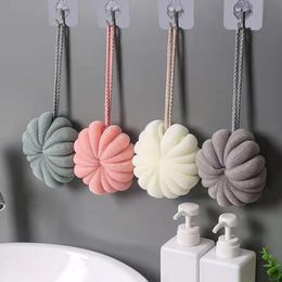 Pumpkin Shape Bathing Ball PE Bathing Flower Balls Sponges Mesh Shower Wash Sponge Body Exfoliating Tools Bathroom Accessories SN4476