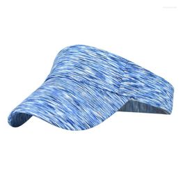Wide Brim Hats Athletic Hat Adjustable Cap Gradient Colour Sunscreen Visor Blank Top Outdoor High Quality Sombrero Elob22