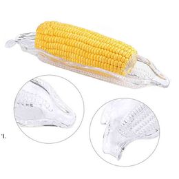 Plastic BBQ Tools Corn Barbecues Storage Trays Transparent Corns Cob Holders Barbecue Dishes Plate Dessert Cookie Tray Kitchen BBA13438