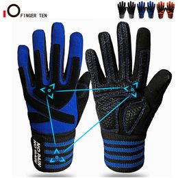 Upgrade Anti-Slip Grip Full Finger Weight Lifting Gloves with Wrist Wraps Support Workout Glove for Men Women Drop 220422