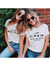 Bride Team Graphic Tees Women Bachelorette Party T-shirt Wedding Bridal Short Sleeve T Shirts Harajuku Female Bff Tops