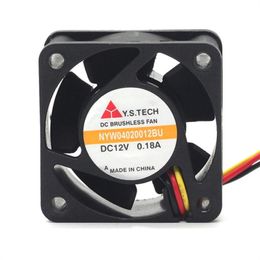 Wholesale fan: nyw04020012bu 4cm 4020 12V 0.18A three-wire cooling fan
