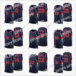 College Basketball Wears James Custom Printed 75th 2022 New City Basketball Jerseys Harris Embiid Simmons Green Curry Korkmaz Niang Maxey Thybulle Drummond Spring