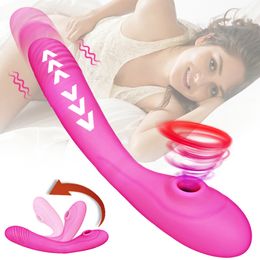 Sucking Machine Vibrators for Women Vagina Nipple Sucker Vibrator Massager Clitoris Stimulator Thrusting Dildo Adult Supplies