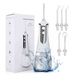 Portable Oral Irrigator USB Rechargeable Dental Water Flosser For Teeth Cleaning Replacement Nozzles 220513