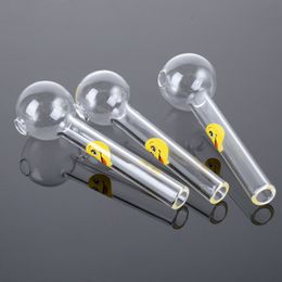 Smile Logo Pyrex Glass Oil Burner Pipe Spoon Handpipe Tobacco Smoking Pipes 4 Inch Small Mini Accessories Hand Pipes