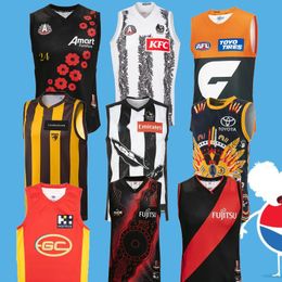 -2022 AFL Geelong Cats GWS Giants Carlton Jersey Collingwood 22 23 Magpies Richmond Tigers Melbourne Demons Tank Rugby Jersey Top Bulldogs Sydney Swans Australien