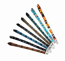 Cell Phone Straps & Charms 100pcs School Supplies Lanyard Keys Phone Holder Funny Neck Strap With Keyring ID Card DIY Animal webbings ribbons Hang Rope Gifts