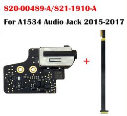 Original A1534 Headphone Jack with Cable 820-00489-A 821-1910-A For Macbook 12" Retina a1534 Audio Jack-Board