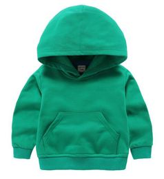 Children's Hoodie Sweater Kids Boys Solid Pocket Warm Clothes Pullover Sweatshirts Autumn Girls Outdoor Sports Outwear Clothing