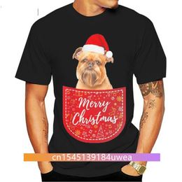 Men's T-Shirts Men T Shirt Brussels Griffon Christmas Dog In Your P Women T-ShirtMen's